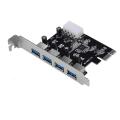 PCI E USB 3.0 Card 4 Port Express Card Speed Rate up to 5Gbps. 