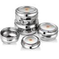 4 Pcs Stainless Steel Food Storage Containers With Steel Lid Set Grocery Container - Securely Store Your Food With This Stainless Steel Container Set. 