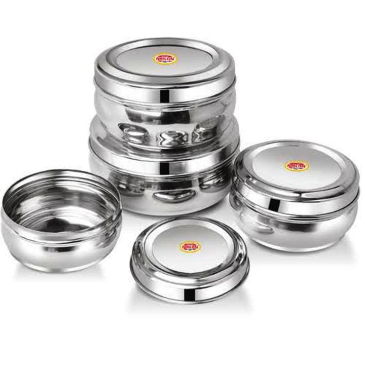 4 Pcs Stainless Steel Food Storage Containers With Steel Lid Set Grocery Container - Securely Store Your Food With This Stainless Steel Container Set