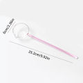 Borosilicate Glass Spoon With Long Handle Transparent Heat Resistant Sauce Soup Spoon With Spout Dessert Spoon Kitchen Bar Party.