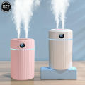 2L Double Spray Air Humidifier With Humidity Display Office Home Anion Essential Oil Diffuser USB Cold Fog Machine. 