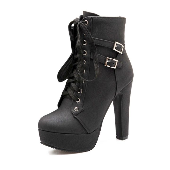 Plus%20Size%20Ankle%20Boots%20Women%20Platform%20High%20Heels%20Female%20Lace%20up%20Women's%20Shoes%20Buckle%20Woman%20Short%20Boot%20Ladies%20Footwear%20-%20Image%206