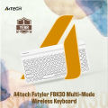 A4tech Fstyler FBK30 Multi-Mode Wireless Keyboard - 2.4G & Bluetooth Connection - Mobile/Tablets Stand - Round Keycaps - Compact Size - Compatible with Windows / Mac / iOS / Android - Quiet Key - English Layout. 