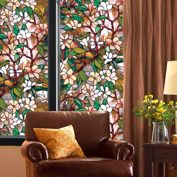 Southern%20Magnolia%20Glass%20Sticker%20Window%20Film%20Decorative%20Window%20Stickers%20for%20Living%20Room%20Bathroom%20Window%20Covering%20Decorative%20Glass%20Sticker%20-%20Image%202