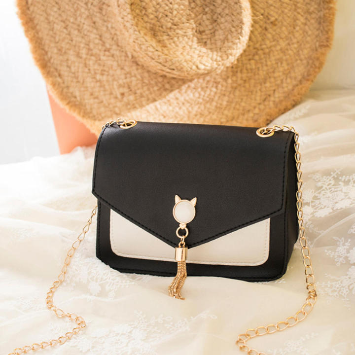 Bags%20for%20Women%20Luxury%20Designer%20Cover%20Tassel%20Chain%20Shoulder%20Small%20Square%20Bag%20Messenger%20Crossbody%20Bag%20Pearl%20Cat%20-%20Image%204