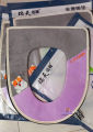 Elegant Microfiber Toilet Seat Cover with Zipper Closure and Cute Flower Design. 