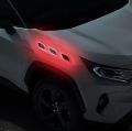 6Pcs/Set Reflective Car Stickers Carbon Fiber Decals Warning Reflective Strips. 