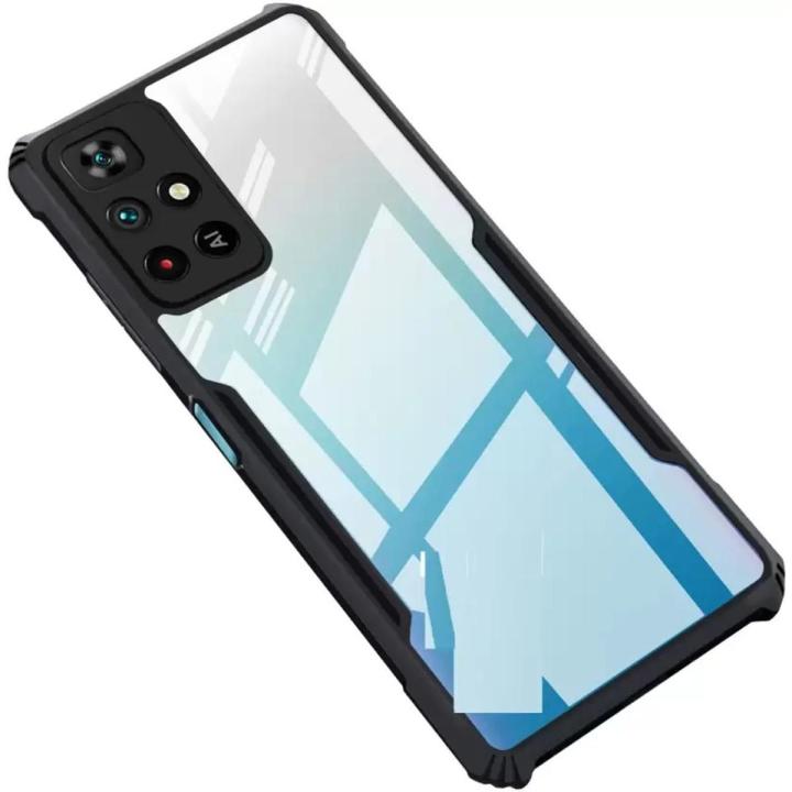 Back Cover for Poco M4 Pro 5G(Transparent,Black)
