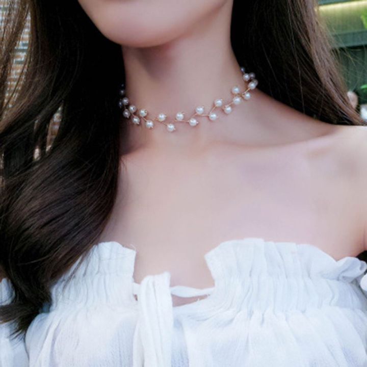 Korean%20Fashion%20Simple%20Wild%20Black%20Crystal%20Short%20Clavicle%20Chain%20Women%20Gold%20Charm%20Beaded%20Choker%20Necklaces%20for%20Women%20Girls%20Wedding%20Party%20Jewelry%20Gift%20-%20Image%203