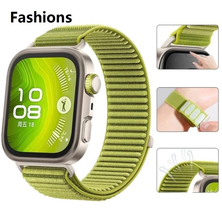 Fashions%20Nylon%20Braided%20Strap%20for%20Huawei%20Watch%20Fit%204/4%20Pro%20sports%20comfortable%20breathable%20wristband%20for%20Huawei%20Watch%20Fit%203%20Accessories%20belt%20-%20Image%205