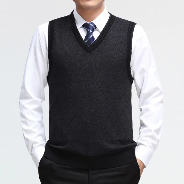 EICHOS%20High%20Quality%20Classic%20Sweater%20Vest%20Men%20V-neck%20Pullover%20Men%20Business%20Formal%20Fashion%20Plaid%20Sleeveless%20Men%20Knitted%20Sweater%20-%20Image%205