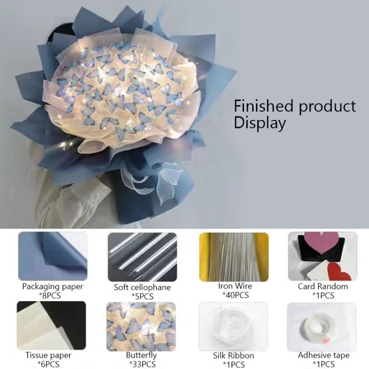 DIY%20Butterfly%20Bouquets%20Handmade%20Butterfly%20Flower%20Material%20Package%20Wedding%20Dinner%20Party%20Birthday%20Decor%20Girlfriend%20Gift%20Propose%20-%20Image%205