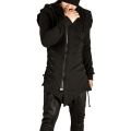 Assassin Creed Hoodies Men Fashion Hooded Loose Coat Zipper Hoodies with Side Lashing Crossed Plus Size Sweatshirt Men.