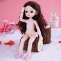 【The road to happiness Store】New 1/6 BJD Doll Makeup 3D Eyeball Eyelash Up 26cm Cute Dolls for Girls Toy. 