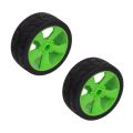 65mm Green - Elite TPE Plastic Wheel Set of 2 Pieces.
