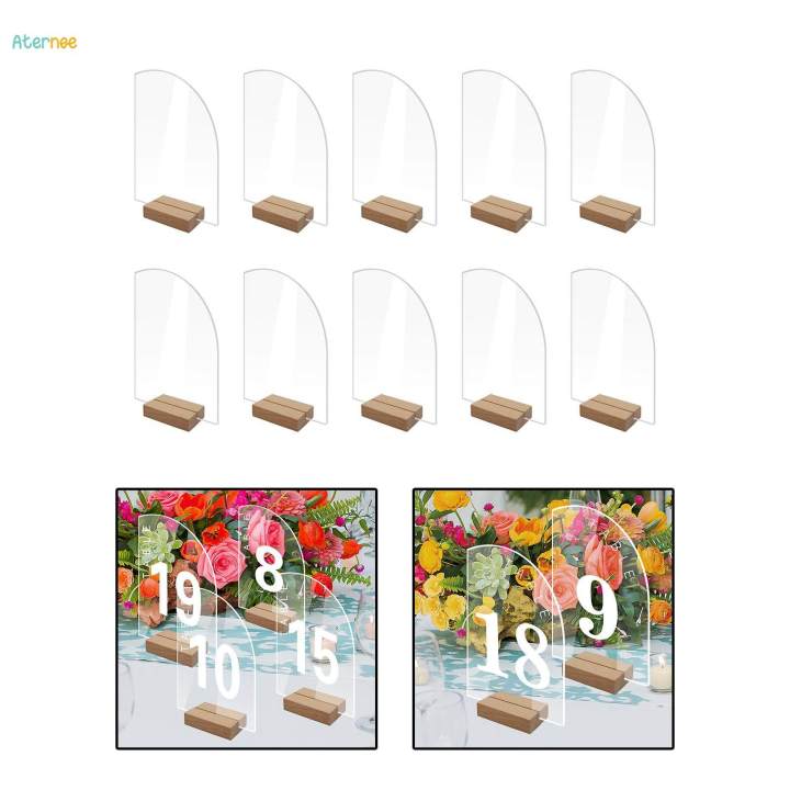 10Pcs%20Clear%20Acrylic%20Place%20Cards%20Table%20Numbers%20Table%20Seating%20Cards%20DIY%20Practical%20Durable%20for%20Birthday%20Reception%20Centerpiece%20Dinner%20Food%20Signs%20-%20Image%203