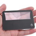 Credit Card Size Lighted 3X Magnifier Bundle Includes 4 Magnifiers, Each Magnifier for Reading Has 3X Lens. 