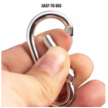 1/10Pcs No.4 Gourd-shaped Aluminum Alloy Carabiner Spring Hook Outdoor Safety Buckle Connecting Ring For Camping Hiking. 