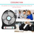 Xiaomi Portable Mini Fan Air Cooler USB Chargeable Desktop Fans 3 Mode Speed Regulation Summer Outdoor Hand Fans with LED Lights. 