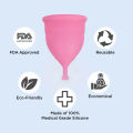 Pretty Women Medical Grade Silicone Menstrual Cup  for Women | Small Size | Large Size | Pad. 
