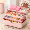 Multi-layer Hairpin Organizer Cute Girl Jewelry Case Head Rope Headband Display Rack Children's Hair Accessories Storage Box.