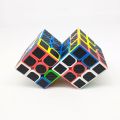 Cube Twist Double 3x3 Connected Carbon Fiber Magic Cube Speed Cube Puzzle Toy For Kids Boys Gift Magic Toys Brain Teasers. 