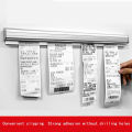 Kitchen Takeaway Order Organizer Ticket Holder Restaurant Kitchen Punch-Free Menu Holder Aluminum Alloy Single Arranging Device.