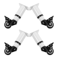 4 Pcs Adjustable Furniture Legs Coffee Metal for Caster Wheels Bed Support Can Move.