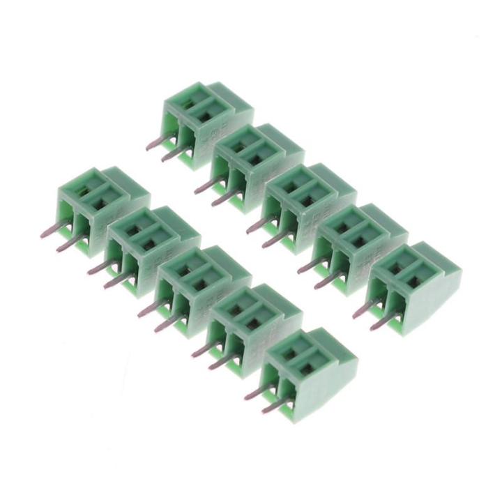 5Pcs-%202Pin%20GREEN%20Color%20KF301-2P%202%20Pin%20Plug-In%20PCB%20Mount%20Straight%20Screws%20Terminal%20Block%20Connector%205.08mm%20Pitch%20Socket%20Strips%20For%20Electronics%20Cables%20Connectors%20Terminals%C2%A0%20-%20Image%203