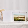 2024 hot selling 10.1-inch acrylic digital frames video picture photo frame transparent crystal advertising player. 