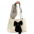 Cute Girl Bag Korean Style Niche Bow Tote Bag Autumn and Winter New Summer Large Capacity Shoulder Bag.