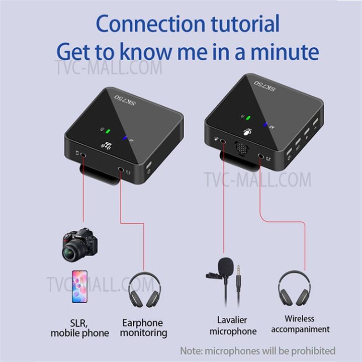 SK750%20Wireless%20Lavalier%20Microphone%20for%20Phone%20DSLR%20Camera%20Smartphone%202.4GHz%20Wireless%20Mic%20Recording%20for%20Vlog%20-%20Image%204