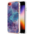 Fashion Plating Marble Case For iPhone SE 2022 / iPhone SE 2020 / iPhone 8 / iPhone 7 Phone Case Soft TPU Rubber Colorful Back Cover. 