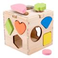 2023 Shape Sorter Toy Wooden Montessori Toys Sorting Cube Stacking And Sorting Activity Cube For Toddlers And Kids 36 Months And Up.