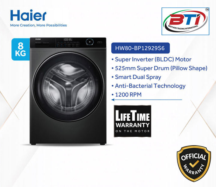 Haier 8 KG Inverter Front Load Washing Machine Model - HW80-BP12929S6