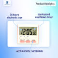 Kitchen Clock English 24-hour Electronic Timer Digital Reminder Alarm Clocks Cooking Countdown Timer LCD Multifunction Home. 