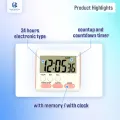 Kitchen Clock English 24-hour Electronic Timer Digital Reminder Alarm Clocks Cooking Countdown Timer LCD Multifunction Home. 