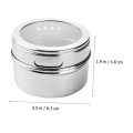Magnetic Spice Tins 8Pcs,Stainless-Steel Magnetic Spice Container Magnetic Spice Jars Easy to Clean and Rust Free Easy to Use.