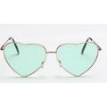 【happy one】172020 Heart Sunglasses Women Metal Sun Glasses Monochrome Bicolor Color Film lens. 