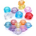 5PCS Cosmetic Containers Diamond Shape Empty Plastic Jars Travel Jars Set for Cosmetic Cream Lotions Eye Shadow Beauty Nail Pots. 