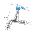 1Pc Anti-theft 1/2 Inch Thread Alloy Sink Tap With Key Lock Outdoor Faucet Lockable For Washing Machine Garden Watering Car Wash. 