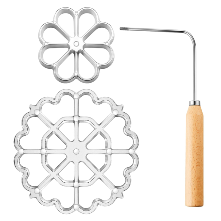 Achappam Mould Mould with Handle Rose Flower Cookies Bunuelos Tool