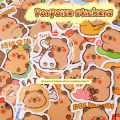 30Sheets Creative Funny Capybara Stickers Toy Kawaii Fashion Stickers DIY Cartoon Lovely Capybara Stickers Children Gifts Hudduo.