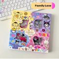 100Pcs Sanrio Kuromi Melody Cinnamoroll PET Transparent Waterproof Stickers Cartoon DIY Stationery Hand Ledger Sticker Gift. 