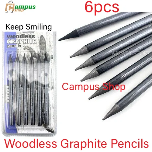 keep%20smiling%20woodless%20graphite%20pencils%206%20pcs%20-%20Image%202