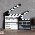 SV-Director Film Clapboard Action Scene Clapper Board Wooden Movie Film Clap Slate, S, Black. 