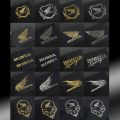 Honda Motorcycle Helmet Sticker Metal Emblem.