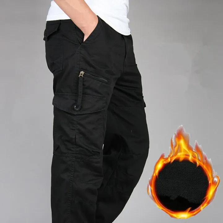 Winter%20Thick%20Pants%20Men%20Double%20Layer%20Fleece%20mere%20Overalls%20High%20Quality%20Men's%20%20Trousers%20Warm%20%20Cargo%20Pants%20-%20Image%204