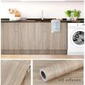 40cm Width Wood Grain PVC Wallpaper for Door Wardrobe Cupboard Table Furniture Waterproof Self Adhesive Stickers Home Decor Film.