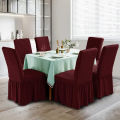 6 pis chair cover turki Elastic Stretch Chair Cover for all dining chair. 